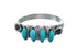 Zuni Indian Turquoise And Sterling Silver Needlepoint Ring Size 6-1/2 AX129552